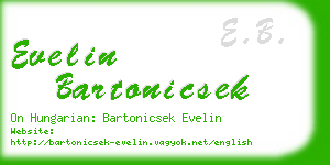 evelin bartonicsek business card